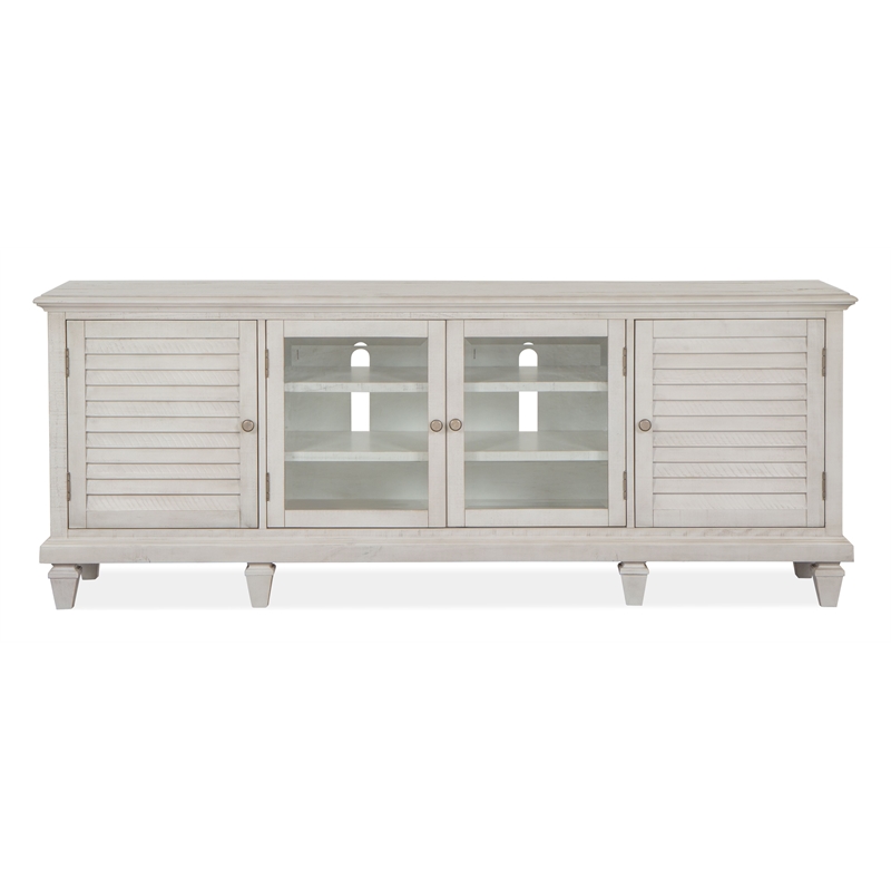 Bowery Hill Traditional Pine Veneer and Pine Solids Alabaster Large Console