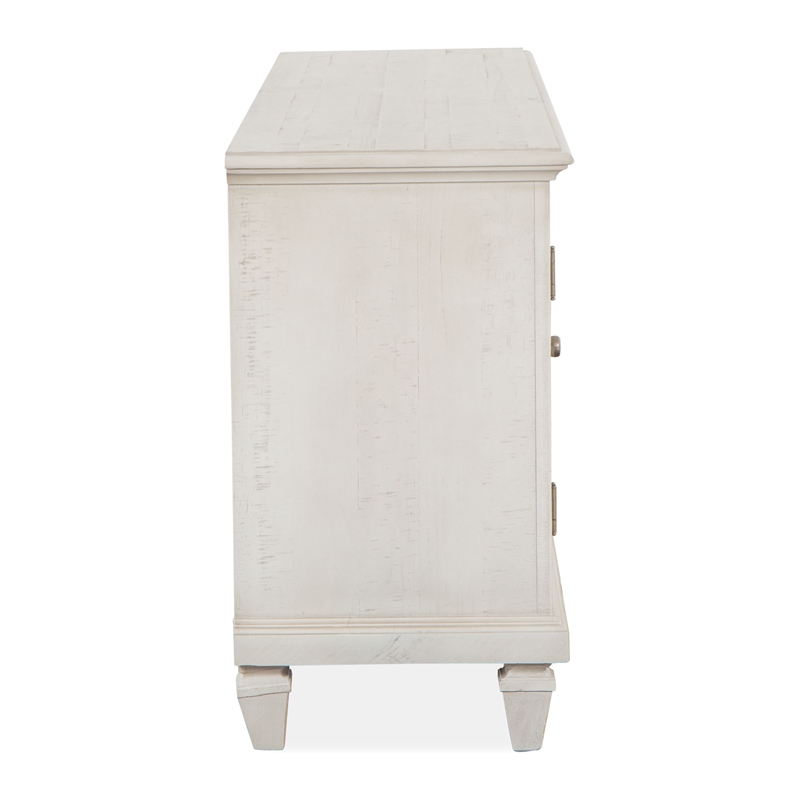 Bowery Hill Traditional Pine Veneer and Pine Solids Alabaster Large Console
