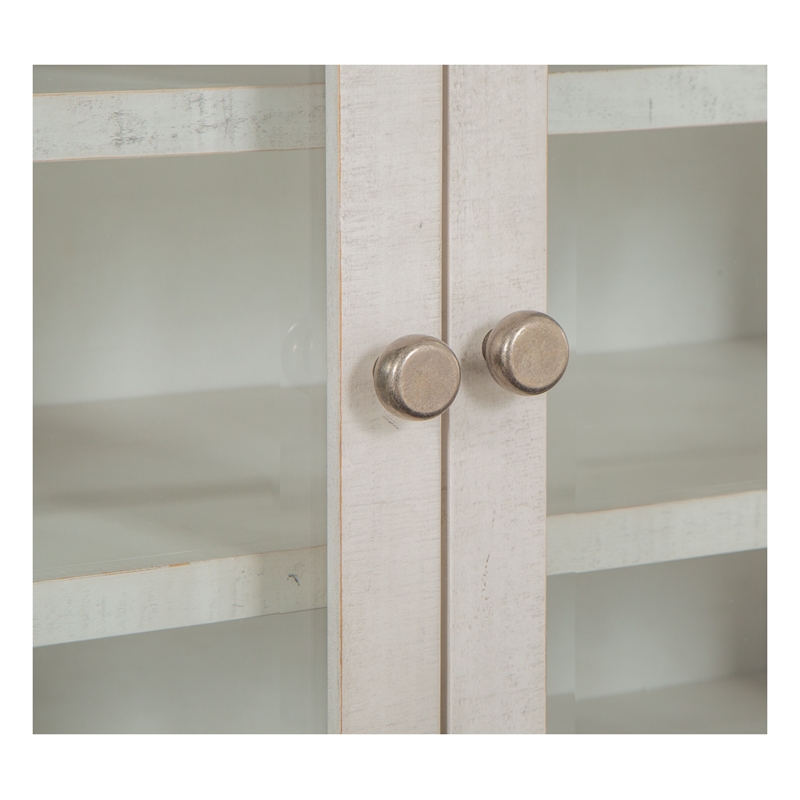 Bowery Hill Traditional Pine Veneer and Pine Solids Alabaster Large Console