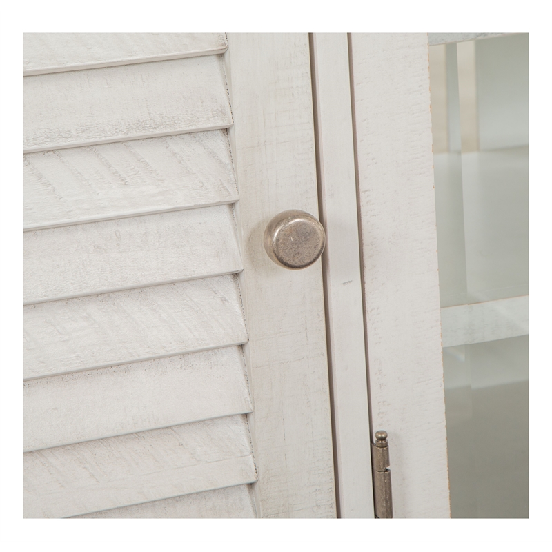 Bowery Hill Traditional Pine Veneer and Pine Solids Alabaster Large Console