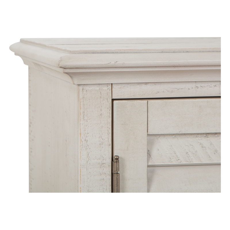Bowery Hill Traditional Pine Veneer and Pine Solids Alabaster Large Console