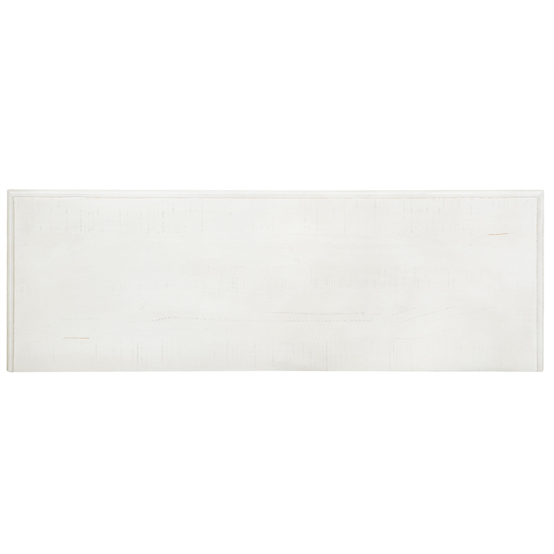 Bowery Hill Transitional Wood Alabaster Rectangular Sofa Table