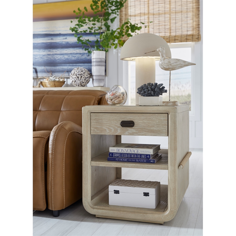 Bowery Hill Contemporary Wood Chairside End Table in Brown Finish