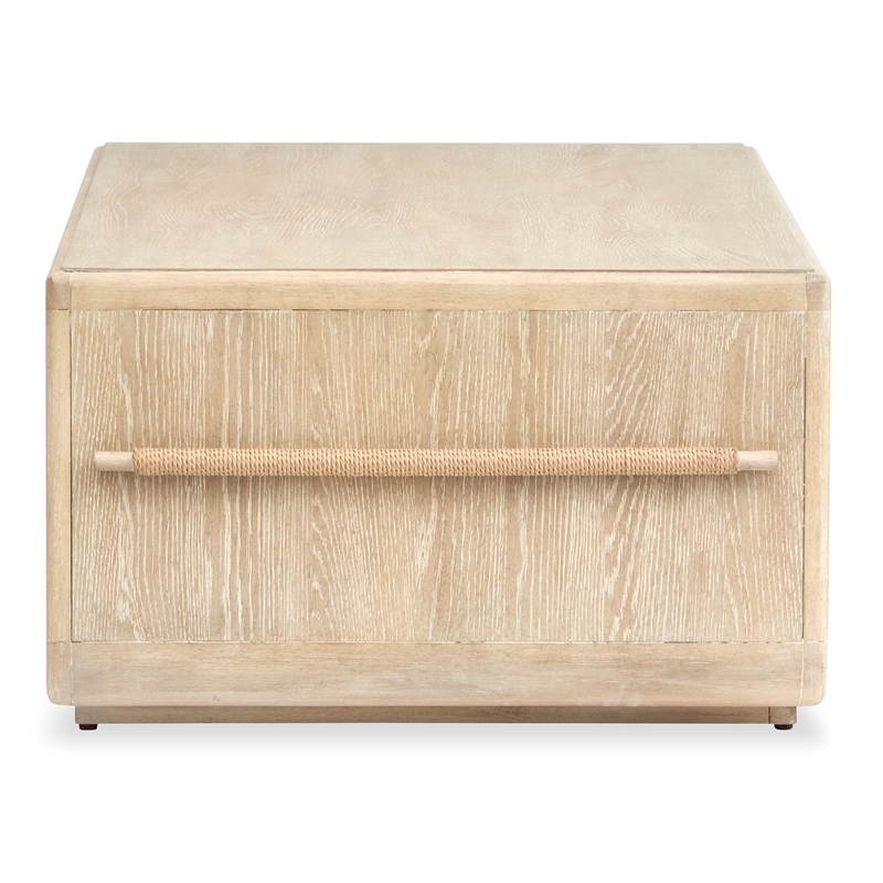 Bowery Hill Contemporary Wood Brown Rectangular Cocktail Table With Casters