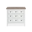 Bowery Hill Traditional Chalk White And Dovetail Grey 2 Tone Drawer Nightstand
