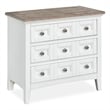 Bowery Hill Traditional Chalk White And Dovetail Grey 2 Tone Drawer Nightstand