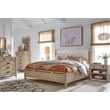 Bowery Hill Transitional Wood Brown Queen Panel Upholstered Bed