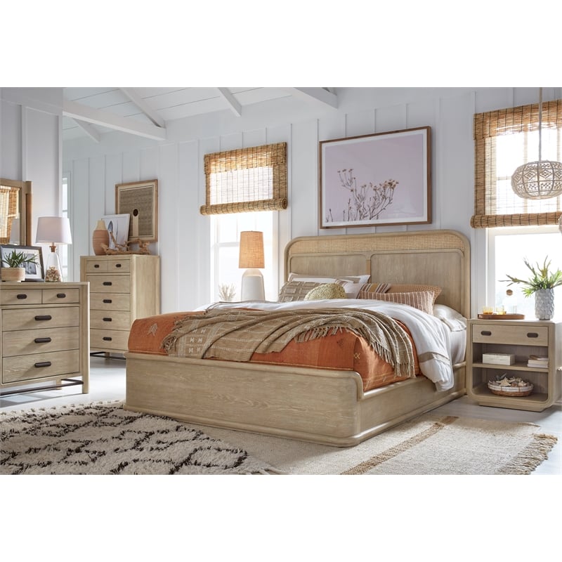 Bowery Hill Transitional Wood Brown California King Panel Bed