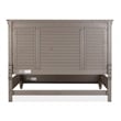Bowery Hill Traditional Dovetail Grey King Shutter Panel Bed