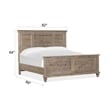 Bowery Hill Traditional Dovetail Grey King Shutter Panel Bed