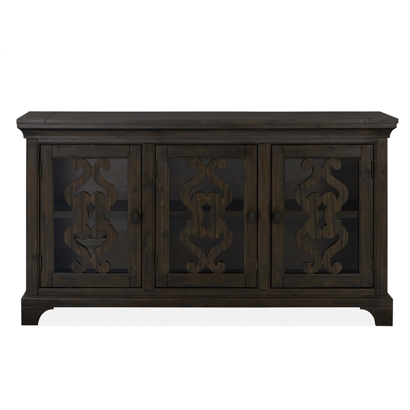 Bowery Hill Traditional Pine Veneer and Pine Solids Peppercorn Server