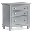 Bowery Hill Traditional Wood Harbor Gray Grey Drawer Nightstand
