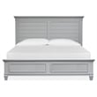 Bowery Hill Traditional Wood Harbor Gray King Grey Panel Bed