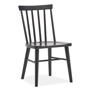 Bowery Hill Transitional Wood Coffee Bean Side Chair Two Pack