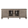 Bowery Hill Traditional Pine Veneer and Pine Solids Dovetail Gray Large Console