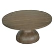 Bowery Hill Transitional Brown Porpoise Round Cocktail Table