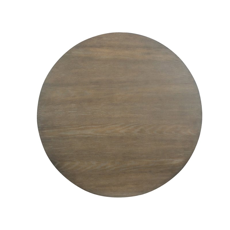 Bowery Hill Transitional Brown Porpoise Round Cocktail Table