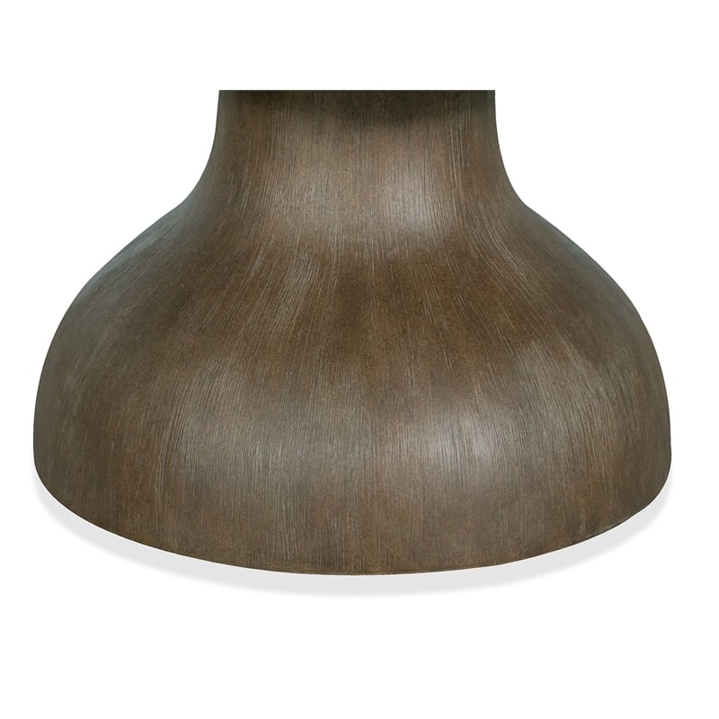 Bowery Hill Transitional Brown Porpoise Round Cocktail Table