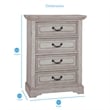 Bowery Hill Modern Transitional Antique Gray Wood 4-drawer Chest