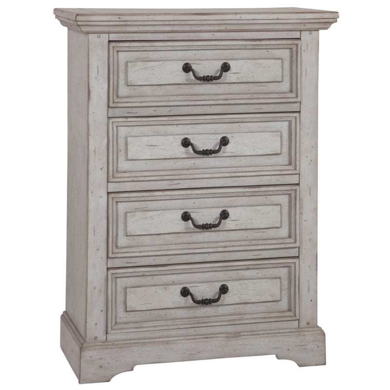 Bowery Hill Modern Transitional Antique Gray Wood 4-drawer Chest