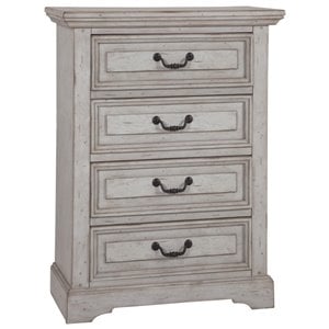 Bowery Hill Modern Transitional Antique Gray Wood 4-drawer Chest