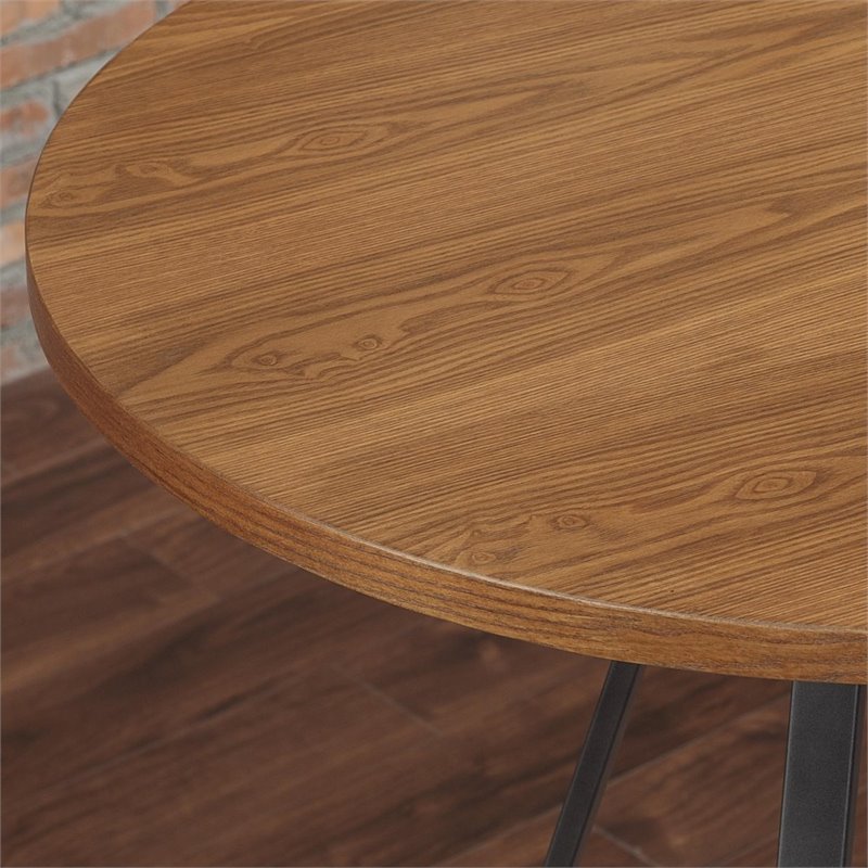 Bowery Hill Contemporary 42-Inch High Pub Table with Gray Metal Base