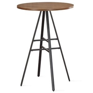 Bowery Hill Contemporary 42-Inch High Pub Table with Gray Metal Base