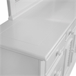 Bowery Hill Eggshell White Wood Triple Dresser with Dressing Mirror