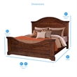 Bowery Hill Transitional Tobacco Finished Wood Queen Panel Bed