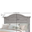 Bowery Hill Transitional Queen Antique Gray Wood Panel Headboard