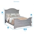 Bowery Hill Modern Transitional Antique Gray Wood King Panel Bed