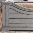 Bowery Hill Modern Transitional Antique Gray Wood King Panel Bed