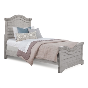 Bowery Hill Modern Transitional Antique Gray Wood Twin Size Bed