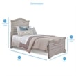 Bowery Hill Modern Transitional Antique Gray Wood Twin Size Bed