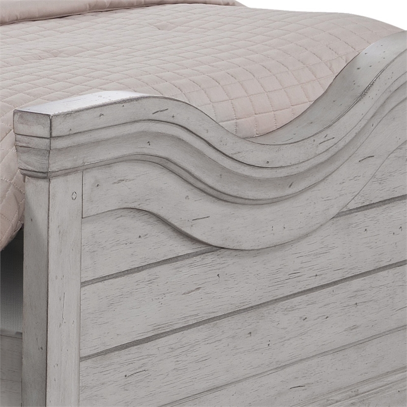 Bowery Hill Modern Transitional Antique Gray Wood Full Size Bed