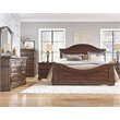 Bowery Hill Transitional Tobacco Finished Wood 7-Drawer Dresser Mirror