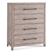 Bowery Hill Modern Farmhouse 4-Drawer White-washed Wood Chest