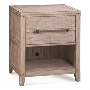 Bowery Hill Modern Farmhouse White-washed Wood 1-drawer Nightstand