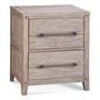 Bowery Hill Modern Farmhouse White-washed Wood Two Drawer Nightstand