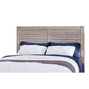Bowery Hill Modern Farmhouse White-washed Wood Queen Panel Headboard