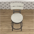Bowery Hill Transitional Distressed White Metal Swivel Counter Barstool