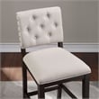 Bowery Hill Transitional Walnut Stationary Wood Counter 26-inch Barstool