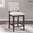 Bowery Hill Transitional Walnut Stationary Wood Counter 26-inch Barstool