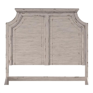 Bowery Hill Modern Farmhouse Antique White Wood King Panel Headboard