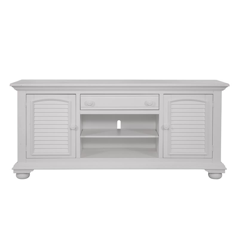 Bowery Hill Traditional Eggshell White 72-inch Wood TV Console