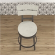 Bowery Hill Contemporary Distressed White Metal Swivel 30-inch Bar Stool