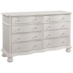 Bowery Hill Modern Farmhouse Dove White Wood 8-drawer Dresser