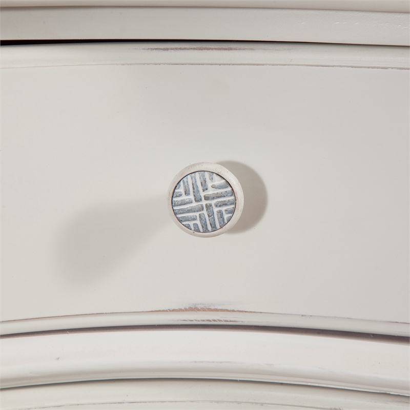 Bowery Hill Modern Farmhouse Dove White 3-drawer Wood Bachelor Chest