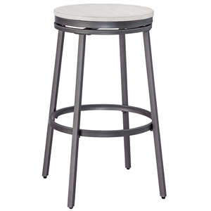 Bowery Hill Transitional Backless Gray Metal 30&quot Seat Height Bar Stool