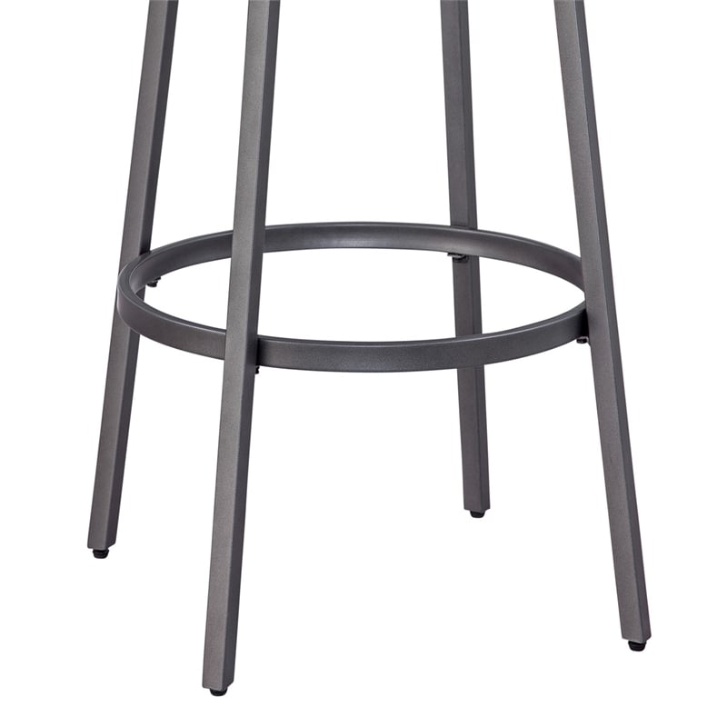 Bowery Hill Traditional Gray Metal Swivel 30